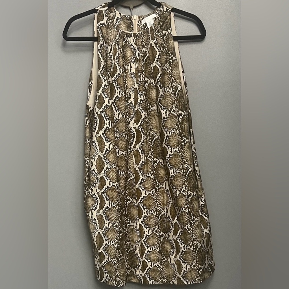 H&M Brown Snake Print Mini Dress
